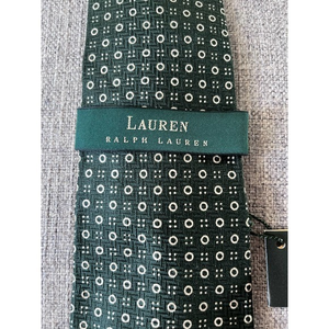 Lauren Ralph Lauren‎ Green and Cream Tie, NWT